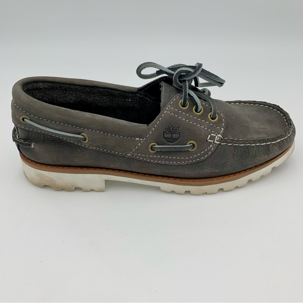 Timberland Noreen Lite Boat Shoe Women Sz 8‎ Gray Suede  Nubuck A3198 MSRP $110